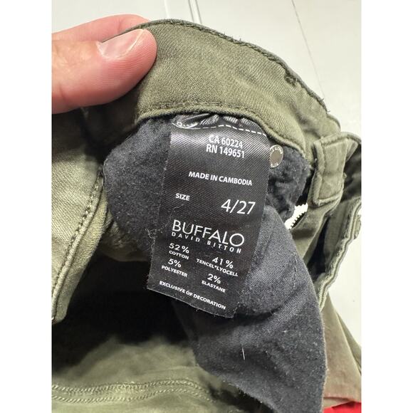 Buffalo David Bitton Hanna Green High Rise Soft Stretch Skinny Jeans Size 4/27 - Picture 5 of 6